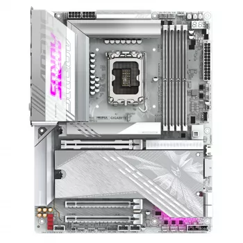 Płyta główna GIGABYTE Z890 AORUS ELITE X ICE - obsługuje procesory Intel Core Ultra (Series 2), 16+1+2 faz VRM, do 9500MHz DDR5 (OC), 1xPCIe 5.0 + 4xPCIe 4.0, Wi-Fi 7, LAN 2,5GbE, Thunderbolt 4