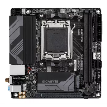 Płyta główna GIGABYTE B650I AX - procesory AMD Ryzen 9000 Series, 5+2+1 faz VRM, do 6400MHz DDR5 (OC), 1xPCIe 4.0 M.2, 2.5GbE LAN, WIFI 6E, USB 3.2 Gen 2