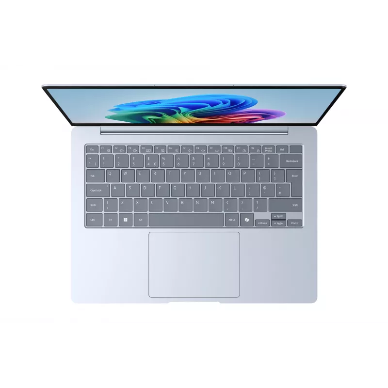 Samsung Galaxy Book4 Edge NP940XMAA-EXP Snapdragon X1E-80-100 Laptop 35,6 cm (14 cali) Dotykowy WQXGA+ 16 GB LPDDR5x-SDRAM 512 GB eUFS Wi-Fi 7 (802.11be) Windows 11 Home Niebieski