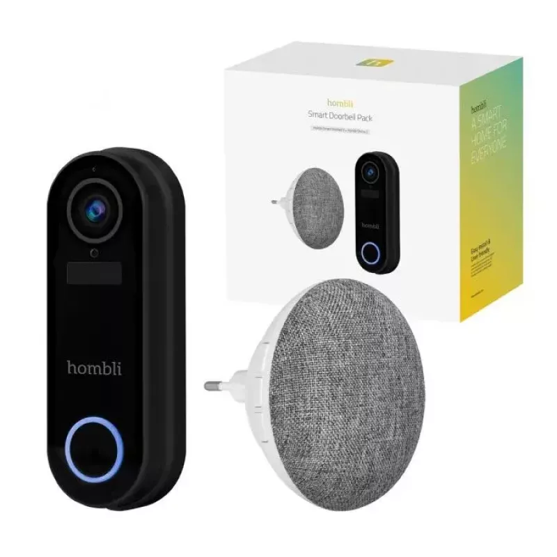 Smart Doorbell Hombli Pack Czarny biały IP65 Wireless 1080p