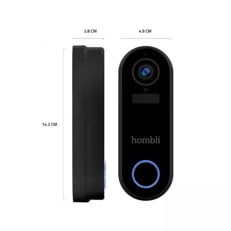 Smart Doorbell Hombli Pack Czarny biały IP65 Wireless 1080p