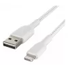 Kabel BELKIN Lightning na USB-A w oplocie 2 m biały