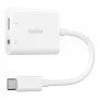 BELKIN Charge Adapter Rockstar 3.5mm Audio + USB-c biały