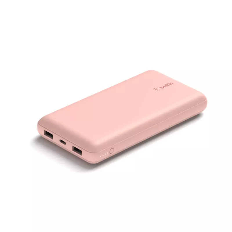 BELKIN Power Bank 20k USB-A i USB-C 15 W różowy