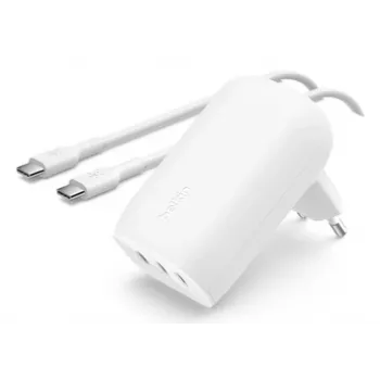 BELKIN Ładowarka ścienna - Boostcharge - Ładowarka USB-C 3-portowa - Z PPS 67 W - Biała