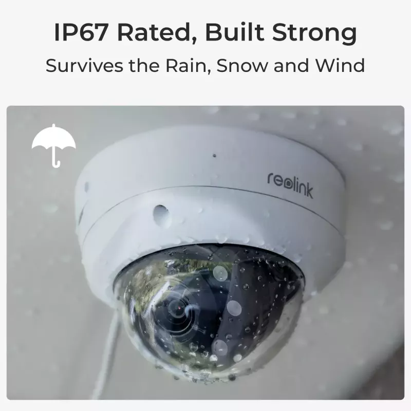 Kamera bezpieczeństwa IP Reolink P437 4K kopułkowa, 8 MP 3840x2160, 5-krotny zoom optyczny, PoE (IEEE 802.3af), IK10, IP67, obsługa MicroSD do 256 GB