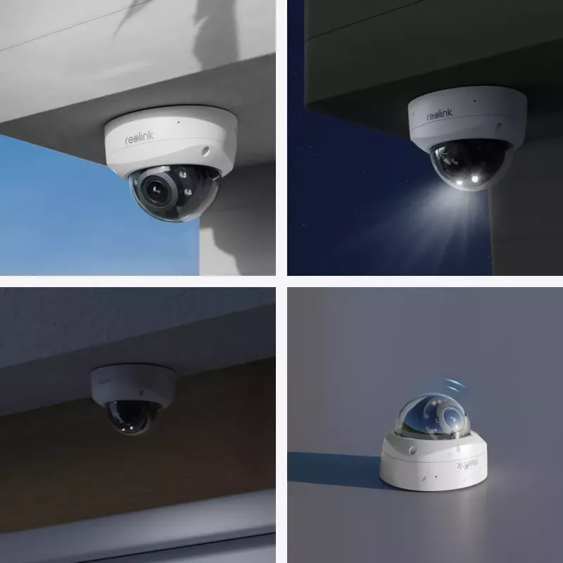 Kamera bezpieczeństwa IP Reolink P437 4K kopułkowa, 8 MP 3840x2160, 5-krotny zoom optyczny, PoE (IEEE 802.3af), IK10, IP67, obsługa MicroSD do 256 GB