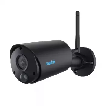 Kamera IP bezpieczeństwa Reolink Argus B320-B — 3 MP bezprzewodowa zewnętrzna kamera typu bullet, bateria/solarna, Wi‑Fi, IP65, 2304×1296, H.265, dwukierunkowa komunikacja audio, microSD do 128 GB