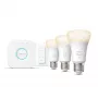 Zestaw startowy Philips Hue White: 3 inteligentne żarówki E27 (1100) + ściemniacz