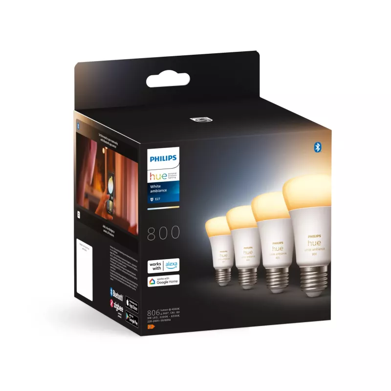 Smart bulb Philips Hue biały ambience 4-pack E27 Bluetooth Zigbee