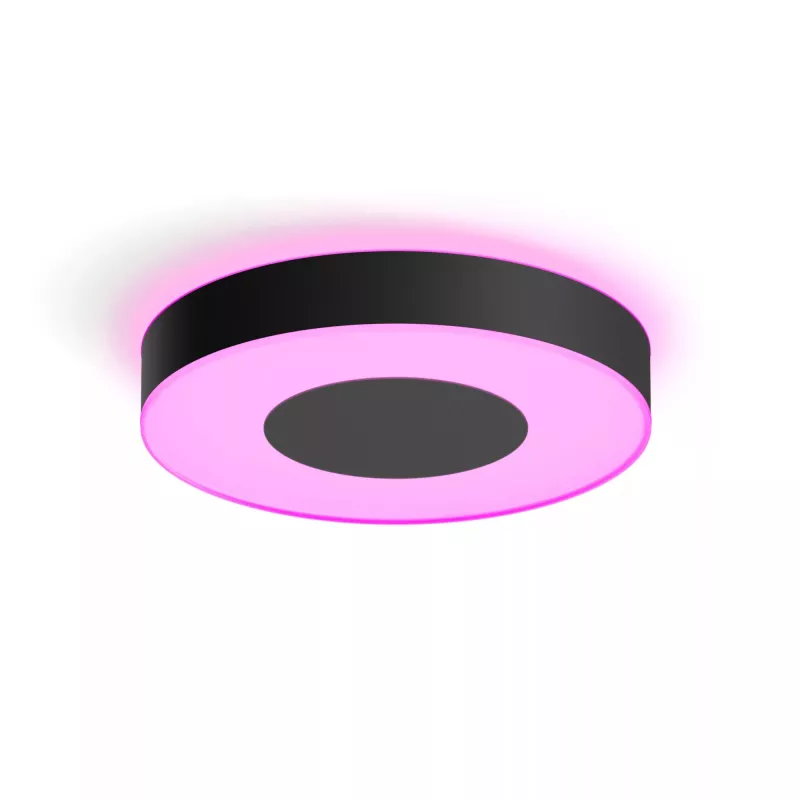Inteligentna lampa sufitowa Philips Hue Infuse large czarna — białe i kolorowe światło, Bluetooth, Ø425×86 mm, 50–60 Hz