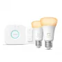 Philips Hue biały ambience Zestaw startowy: 2 inteligentne żarówki E27 (1100) + przełącznik ściemniający