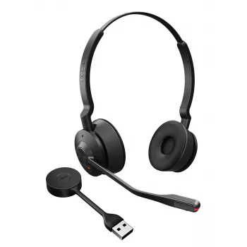 Jabra Engage 55 SE - USB-A UC Stereo, EMEA/APAC, Bezprzewodowy, 40 - 16000 Hz, Biuro/Call center, 83 g, Słuchawki, Czarny