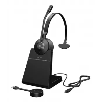 Jabra Engage 55 SE - USB-C MS Mono (z podstawką), EMEA/APAC, Bezprzewodowe, 40 - 16000 Hz, Biuro/Centrum telefoniczne, 57 g, Zestaw słuchawkowy, Czarny