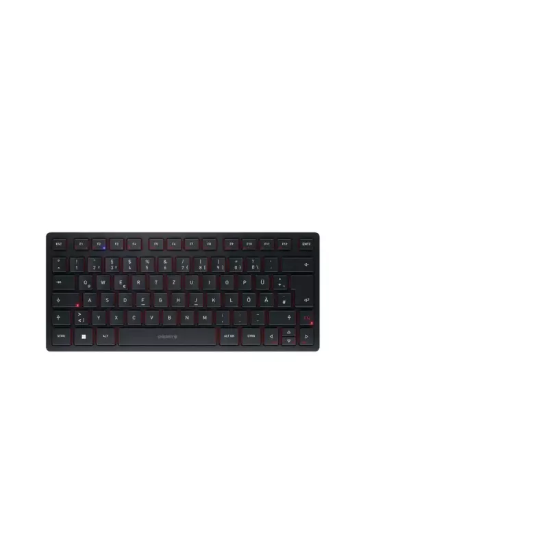 Klawiatura CHERRY KW 9200 MINI uniwersalna USB + RF Wireless + Bluetooth QWERTZ niemiecka czarna