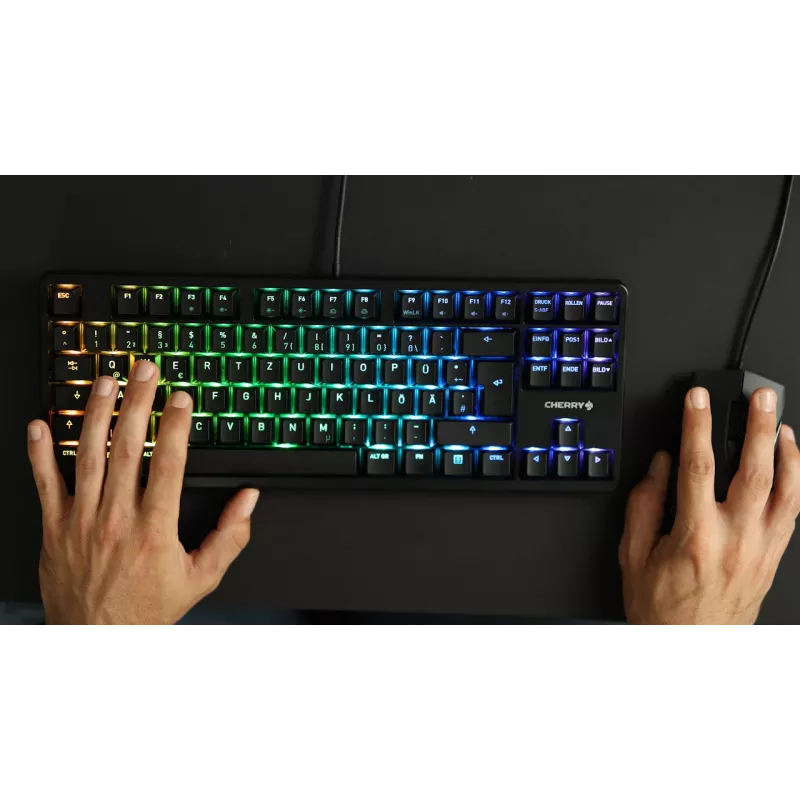 CHERRY G80-3000N RGB TKL klawiatura Uniwersalne USB QWERTZ Niemiecki Czarny