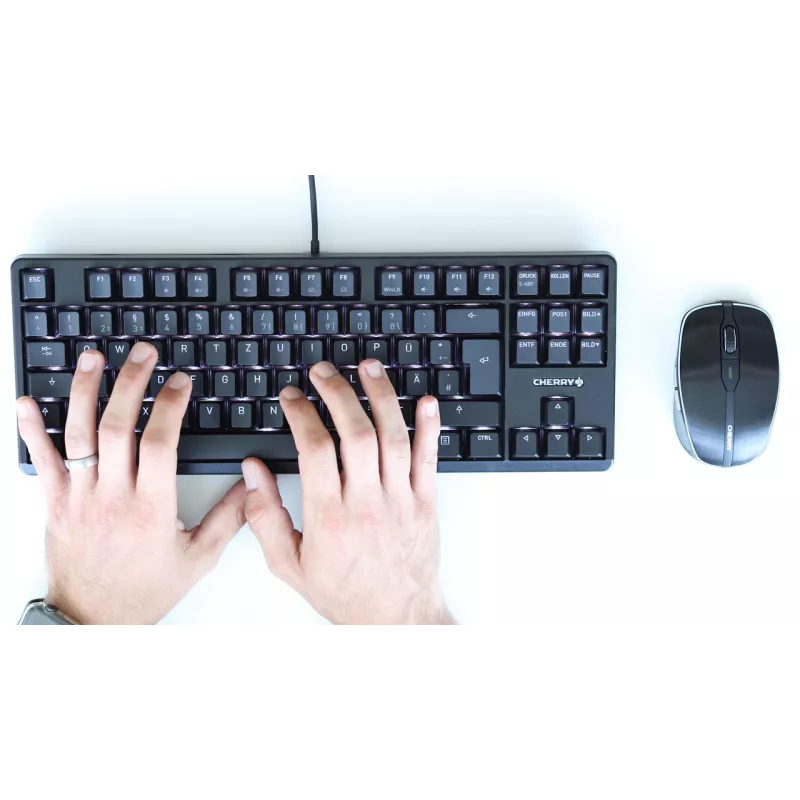 CHERRY G80-3000N RGB TKL klawiatura Uniwersalne USB QWERTZ Niemiecki Czarny
