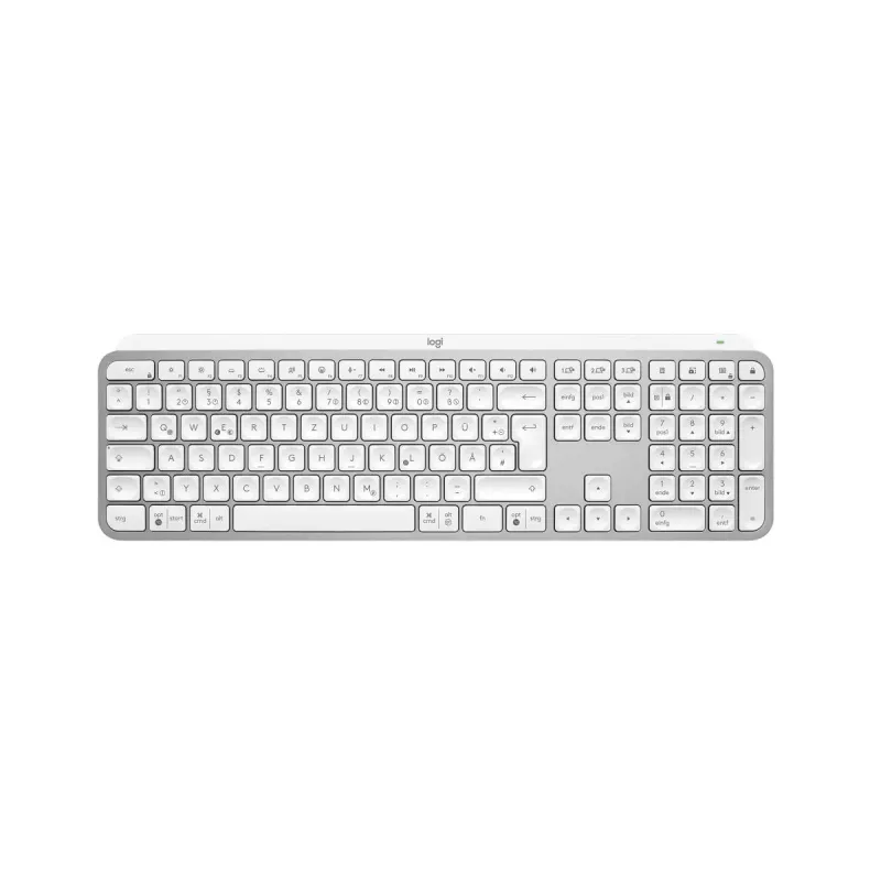 Klawiatura Logitech MX Keys S uniwersalna RF bezprzewodowa + Bluetooth QWERTZ niemiecka aluminiowa biała