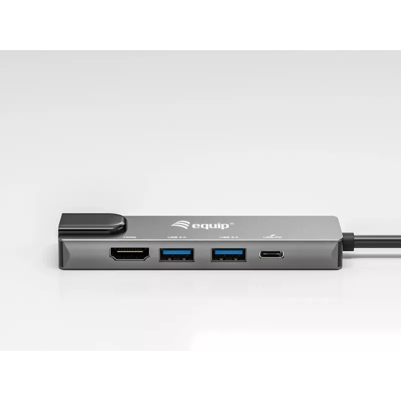 Equip USB-C 5 w 1 Adapter wielofunkcyjny, HDMI, Gigabit LAN, USB 3.2 GEN1, 100W USB PD