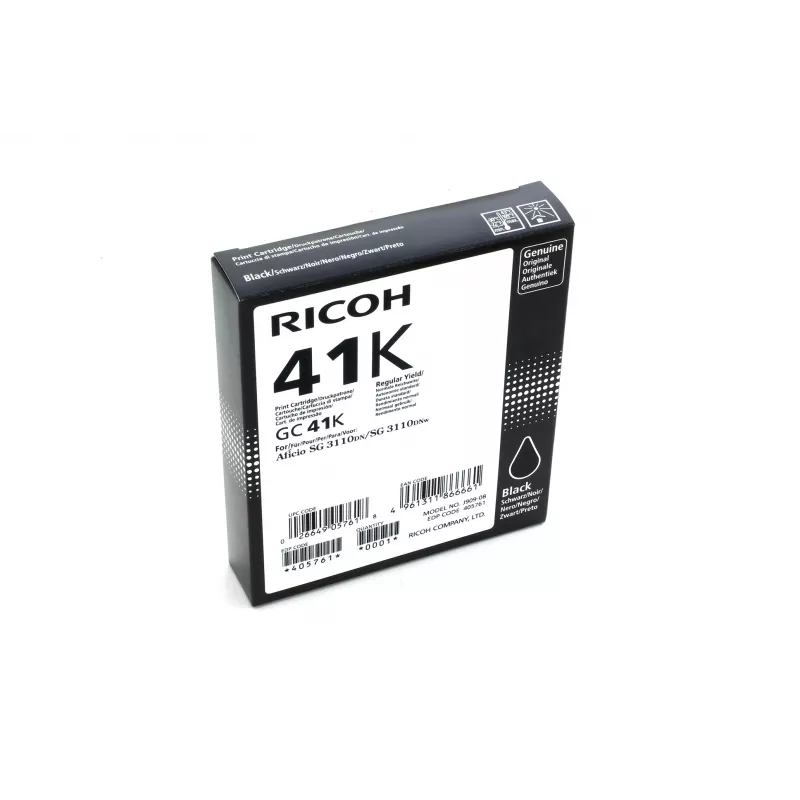 Ricoh 405761 wkład atramentowy 1 szt. Oryginalny Standardowa wydajność Czarny fotograficzny