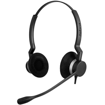 Jabra BIZ 2300 Duo, NC, przewodowy, biuro/centrum obsługi telefonicznej, 150–4500 Hz, 65 g, zestaw słuchawkowy, czarny