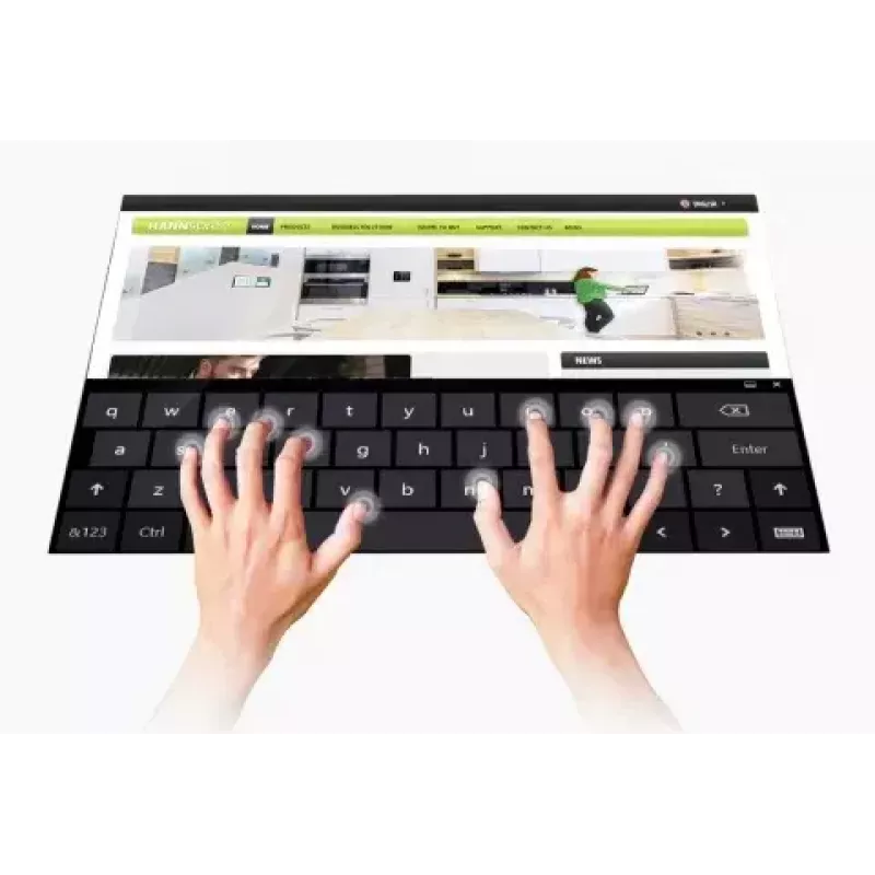 Hannspree HT161HNB monitor komputerowy 39,6 cm (15,6 cala) 1366 x 768 pikseli HD LED Ekran dotykowy Na biurko Czarny