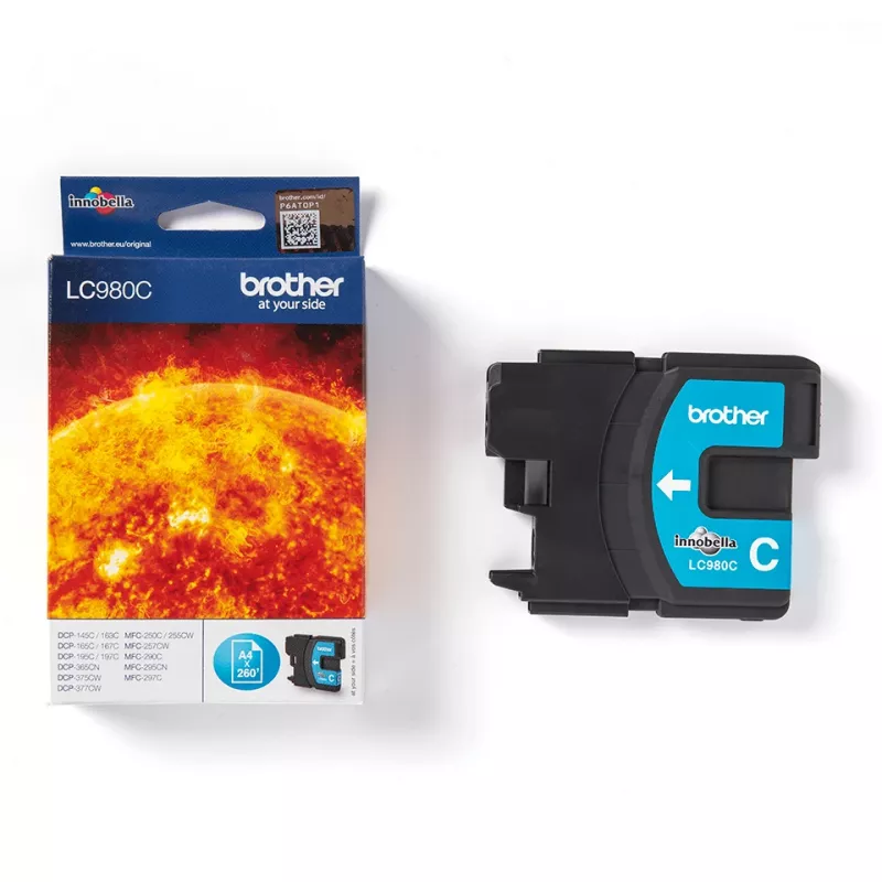Wkład atramentowy Brother LC980C 1 szt. oryginalny cyjan