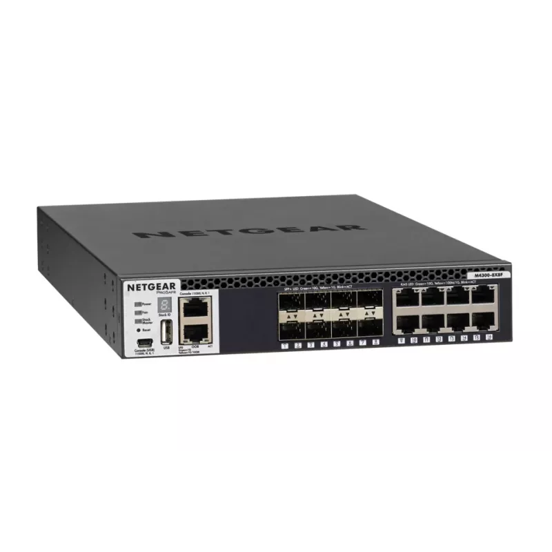 NETGEAR M4300-8X8F Zarządzalny przełącznik L3 10G Ethernet (100/1000/10000) 1U Czarny