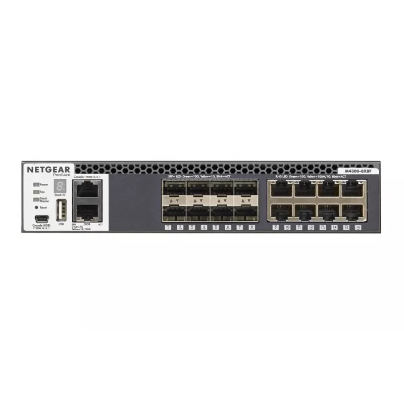 NETGEAR M4300-8X8F Zarządzalny przełącznik L3 10G Ethernet (100/1000/10000) 1U Czarny
