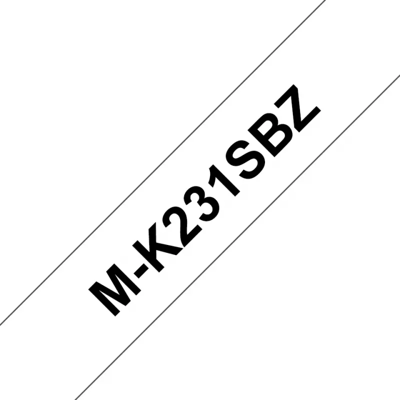 Taśma etykietująca Brother M-K231SBZ Czarny na białym