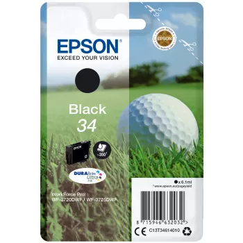 Epson Golf ball Singlepack Czarny 34 DURABrite Ultra Ink