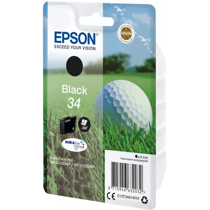 Epson Golf ball Singlepack Czarny 34 DURABrite Ultra Ink