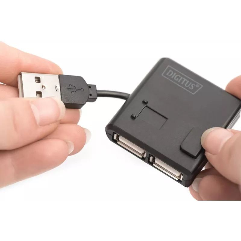 Koncentrator USB 2.0 High-speed 4 porty DIGITUS (da-70217)