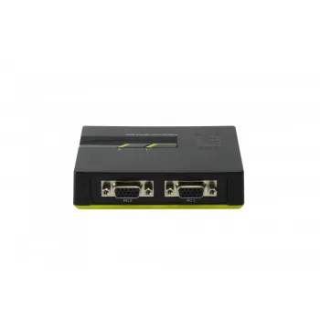 LevelOne 2-Portowy KVM VGA USB Switch, 2048 x 1536 pikseli, Czarny, Zielony