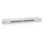 Panel krosowy Equip 16-portowy, ekranowany, kat. 6, jasnoszary, RJ-45, złoto, Cat6, montaż w szafie, 1U, szary