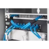 Panel krosowy DIGITUS CAT6 8-portowy ekranowany czarny 10 cali