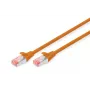 Kabel krosowy DIGITUS - CAT6 - S/FTP - Snagless - Cu - 50cm - pomarańczowy