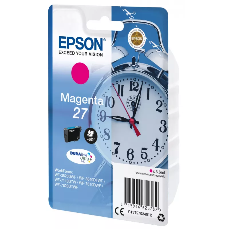 Epson Alarm clock Singlepack magenta 27 DURABrite Ultra Ink