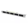 DIGITUS CAT 3 ISDN Patch Panel, nieekranowany 50-portów RJ45, 8P4C, LSA, 1U, montaż w szafie, kolor szary RAL 7035