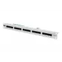 DIGITUS CAT 3 ISDN Patch Panel, nieekranowany 25-portowy RJ45, 8P4C, LSA, 1U, montaż w szafie, kolor szary RAL 7035