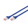 DIGITUS Kabel krosowy - CAT6 - S/FTP - Snagless - Cu - 50cm - niebieski