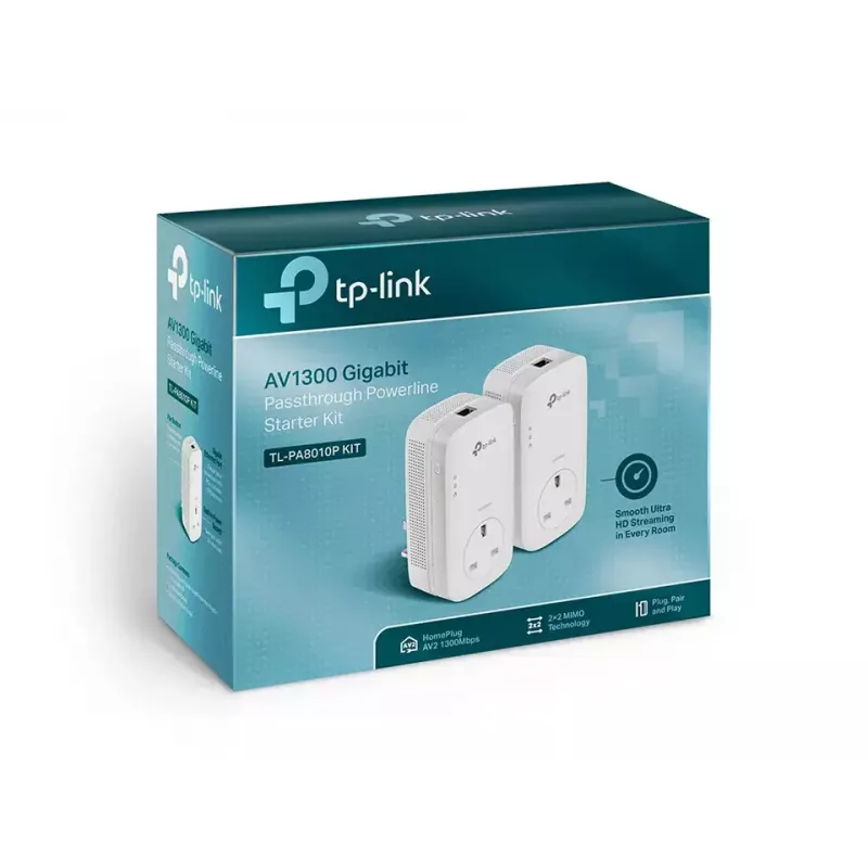 TP-Link TL-PA8010P KIT adapter sieciowy PowerLine 1300 Mbit/s Ethernet LAN Biały 2 szt.