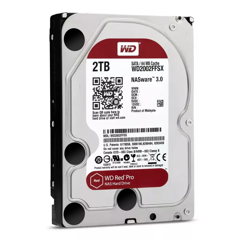 WESTERN DIGITAL Dysk twardy - Wd Red Pro WD2002FFSX - 2TB - SATA 6Gb/s - 3.5in - 7200rpm - 64MB bufor