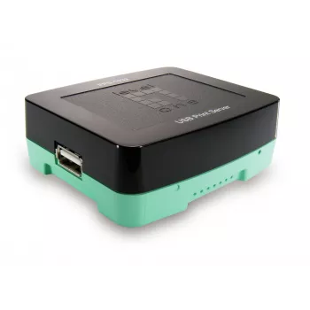 LevelOne USB Print Server, czarny, zielony, Activity, Link, Power, Status, Tajwan, Ethernet LAN, IEEE 802.3, IEEE 802.3u, 10,100 Mbit/s