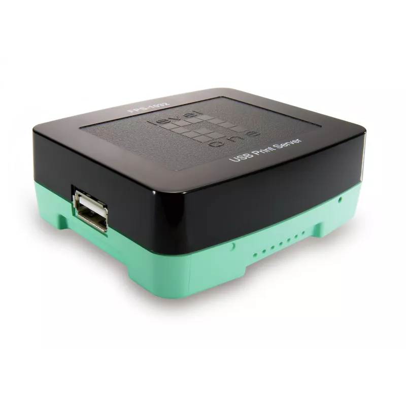 LevelOne USB Print Server, czarny, zielony, Activity, Link, Power, Status, Tajwan, Ethernet LAN, IEEE 802.3, IEEE 802.3u, 10,100 Mbit/s