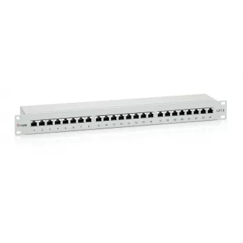 Equip 24-Port Cat.6 Shielded Patch Panel, Light szary