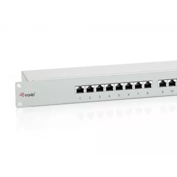 Equip 24-Port Cat.6 Shielded Patch Panel, Light szary