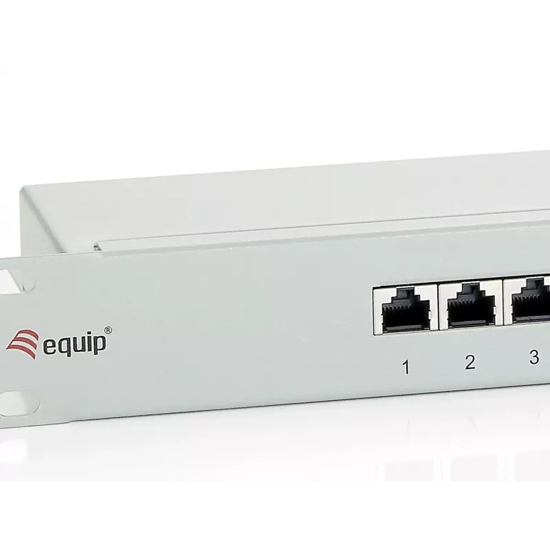 Equip 24-Port Cat.6 Shielded Patch Panel, Light szary