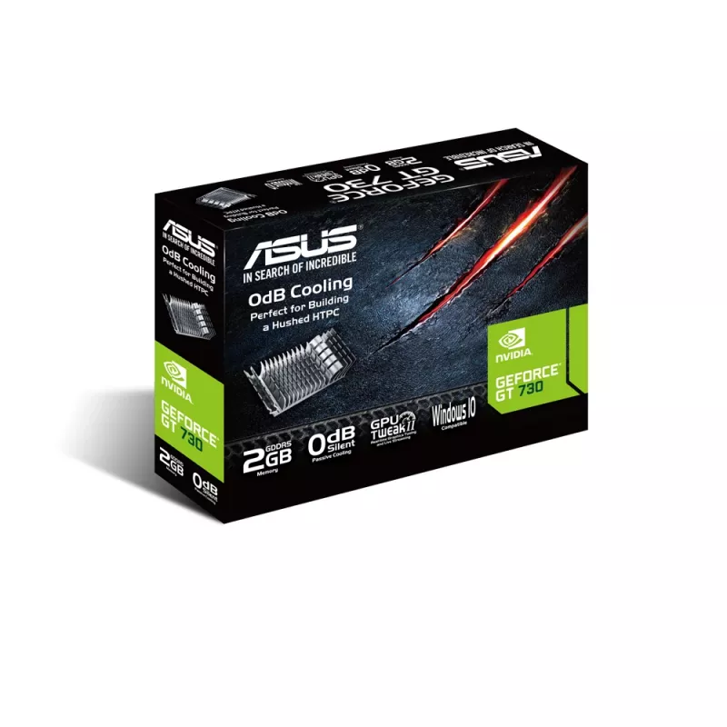 Karta graficzna ASUS GeForce GT 730, 2 GB GDDR5, 64-bit, PCIe 2.0, chłodzenie pasywne