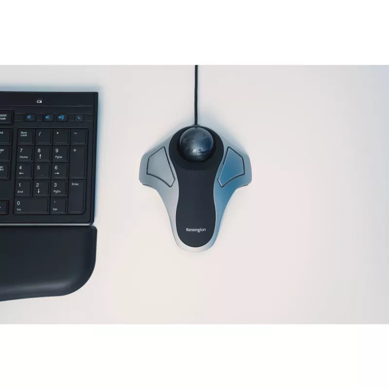 Kensington Orbit Optical Trackball, symetryczna, optyczna, USB Type-A, srebrna